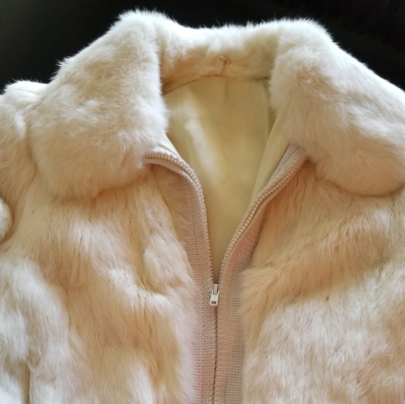 White Rabbit Fur Jacket - Picture 2 of 3
